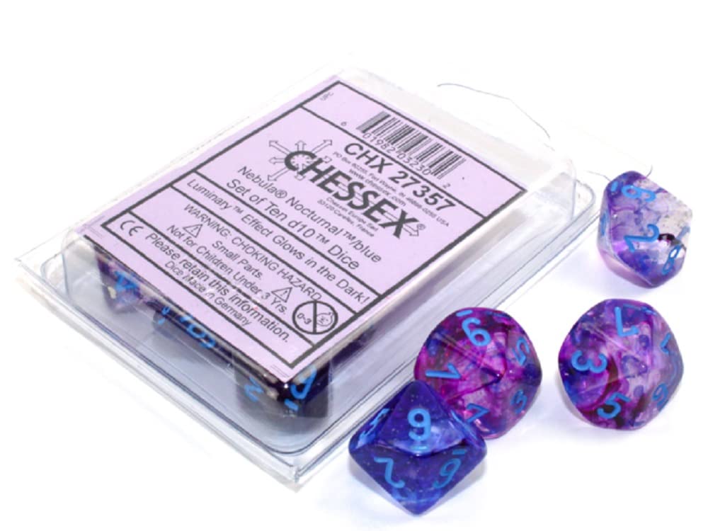 すずめ　ＮMＳ-10 Amazon.com: Chessex d10 Dice Set: Nebula Luminary